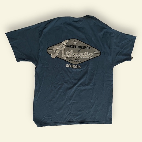 Vintage Harley Davison Blue t-shirt - Picture 3 of 3